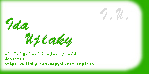 ida ujlaky business card
